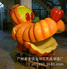 广州金马供应大型动漫卡通人物布鲁托头圆雕 经典卡通玻璃钢雕塑