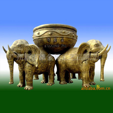 广州金马直销玻璃钢大型动物仿真大象雕塑 不锈钢景观雕塑厂定制